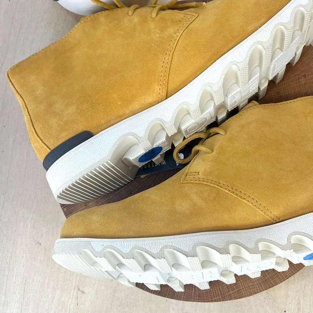 NWT Sorel Men’s Kezar Waterproof Suede Boots Yellow Suede Size 11.5